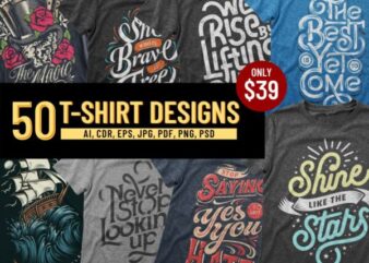 50 T-SHIRT DESIGNS BUNDLE Part 2