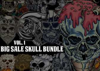 BIG SALE SKULL BUNDLE t shirt template