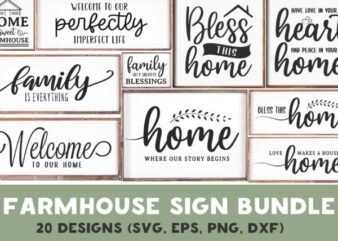 Farmhouse Sign Bundle, 21 Designs