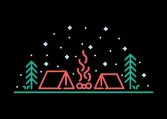 Camping t shirt vector file