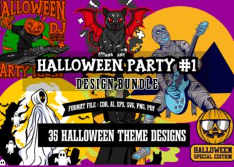 35 HALLOWEEN PARTY #1 Designs Bundle