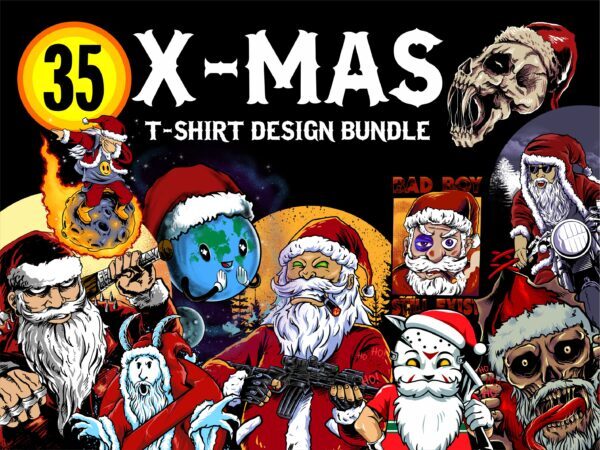 X-MAS tshirt design bundles