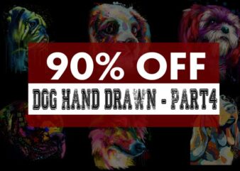 Super Cool Dog Hand Drawn Bundle – Part 4 -23 Designs