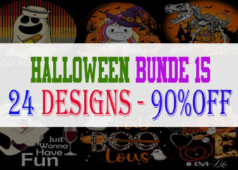 SPECIAL HALLOWEEN BUNDLE PART 15 – 24 EDITABLE DESIGNS – 90% OFF-PSD and PNG – LIMITED TIME ONLY!