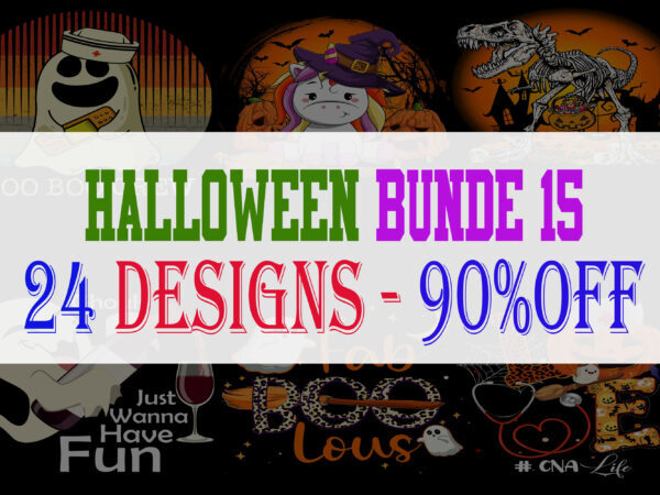 SPECIAL HALLOWEEN BUNDLE PART 15 – 24 EDITABLE DESIGNS – 90% OFF-PSD and PNG – LIMITED TIME ONLY!