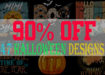 SPECIAL HALLOWEEN BUNDLE – 47 EDITABLE DESIGNS – 90% OFF-PSD and PNG – LIMITED TIME ONLY!