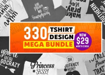 330 tshirt design mega bundle