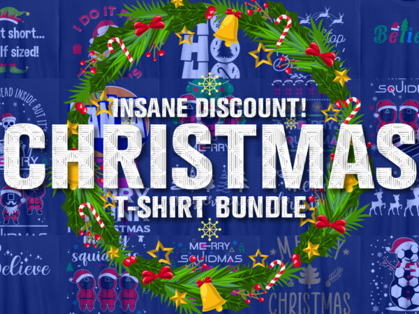 Christmas, Special Christmas T-Shirt designs, Squidmas, Squid Game Christmas, Vector Christmas Designs