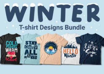 Winter quotes t-shirt designs bundle, Cold winter season quotes, Warm winter