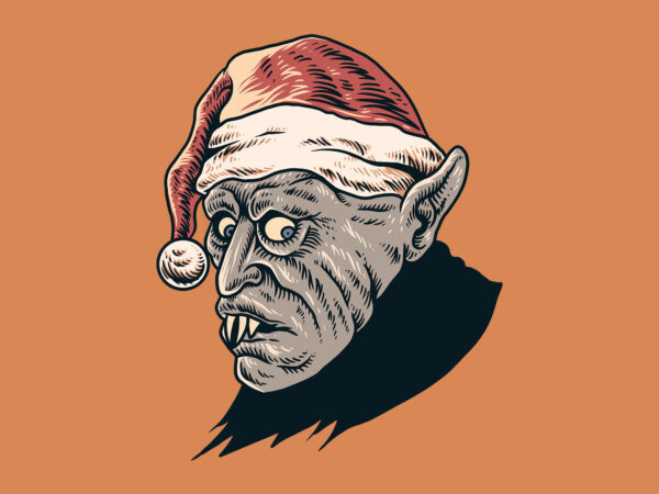 christmas nosferatu t shirt vector file