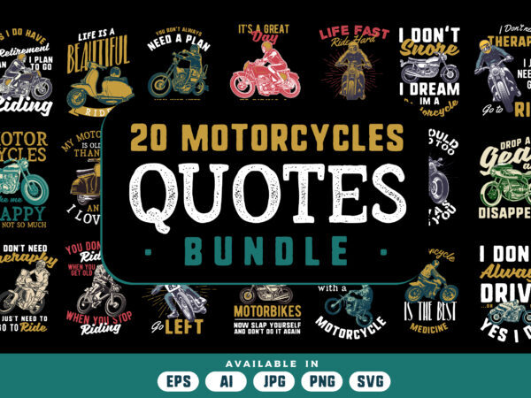 20 Motorcycle quotes bundle