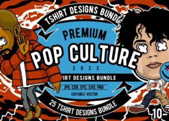 25 Pop Culture Tshirt Designs Bundle #10_1