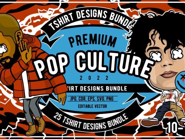 25 Pop Culture Tshirt Designs Bundle #10_1