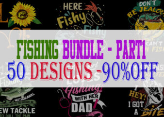 Fishing Bundle Part 1 – 50 Designs – 90% OFF