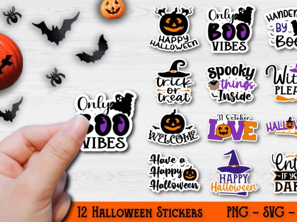 Halloween Sticker Bundle | 12 Stickers graphic t shirt