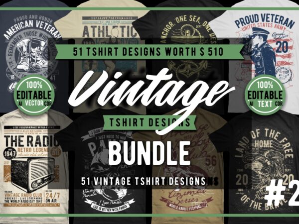 51 Vintage Tshirt Designs Bundle #3_2