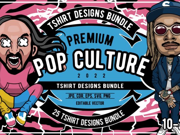 25 pop culture tshirt designs bundle #10_2