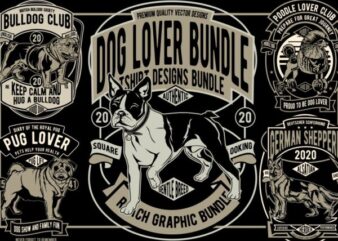 7 Dog Lover Tshirt Designs Bundle