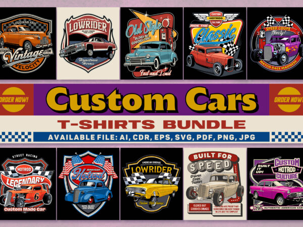 Best Custom Cars T-shirts Bundle