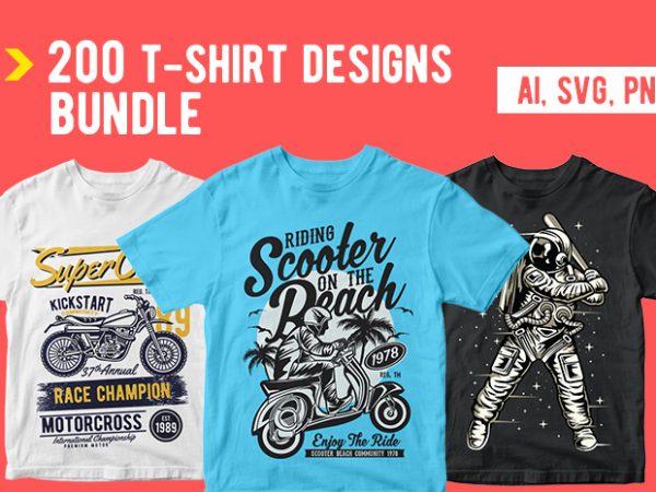 200 T shirt Designs Bundle